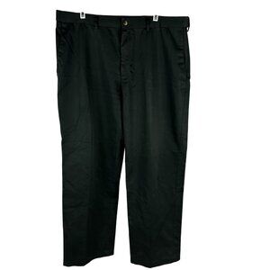 Haggar Mens Black 100% Cotton Pants 38X29 Made In Bangladesh